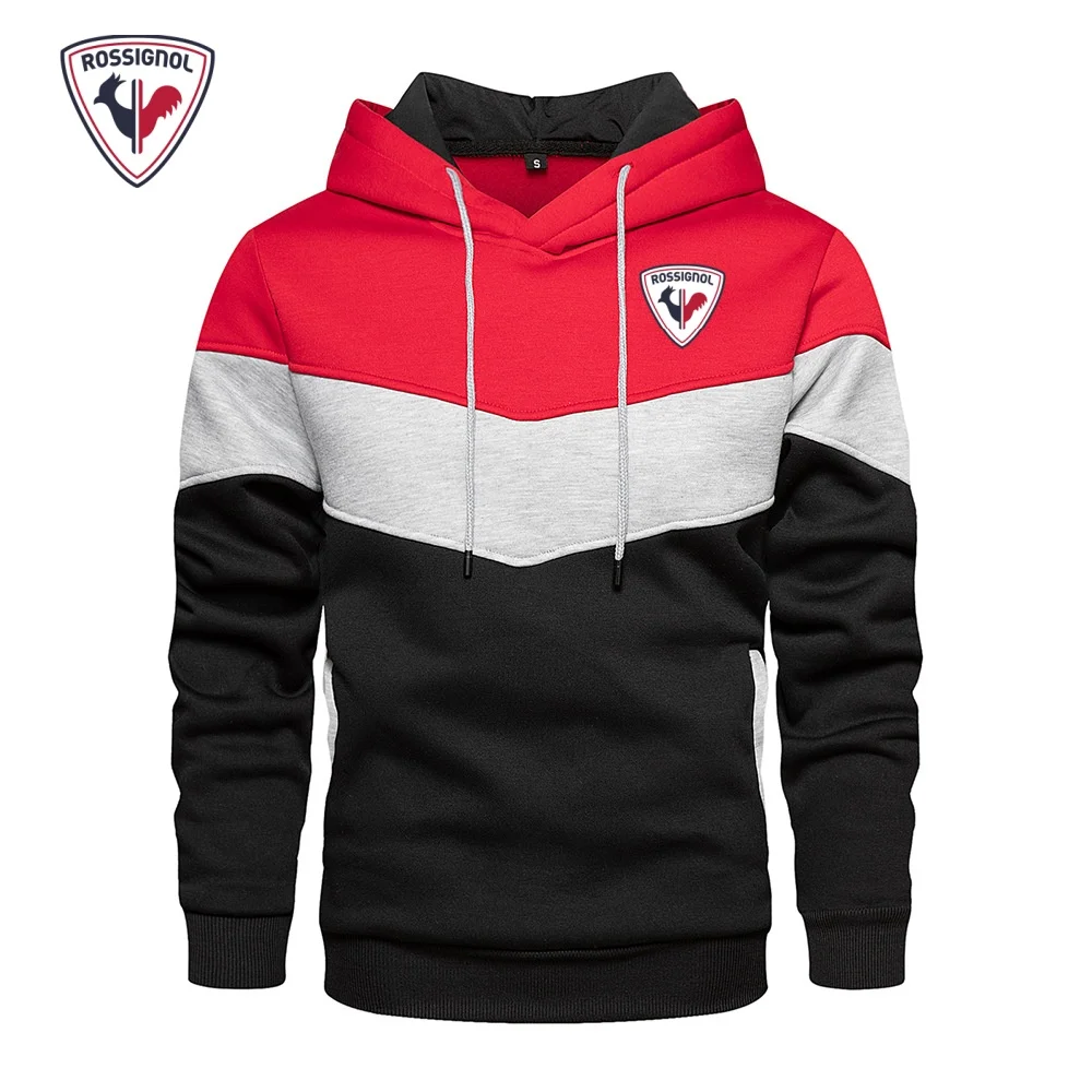 ROSSIGNOL Men's Casual Running Hoodie Rubber Jacket