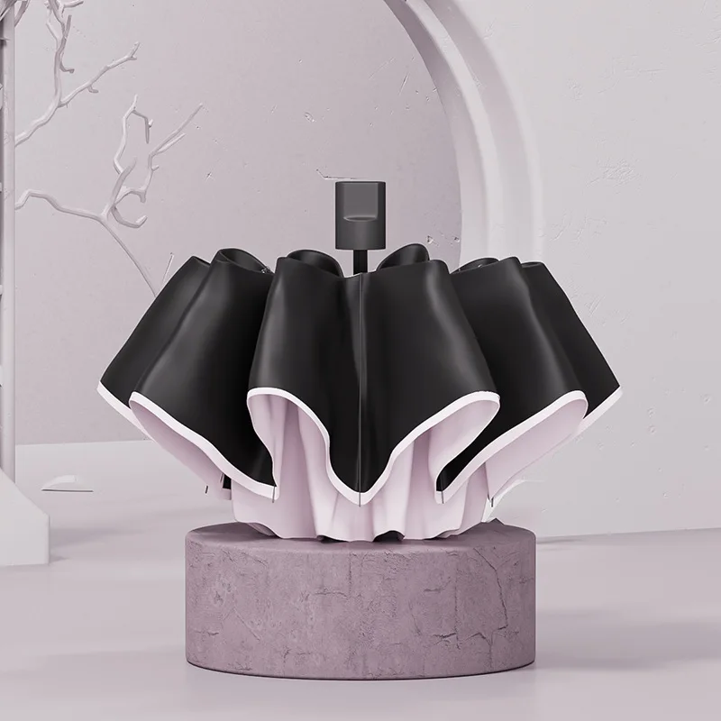Car Umbrella Automatic 24 Ribs Sunny And Rainy Dual-purpose Umbrella Sturdy Folding Windproof Sunshade Sun