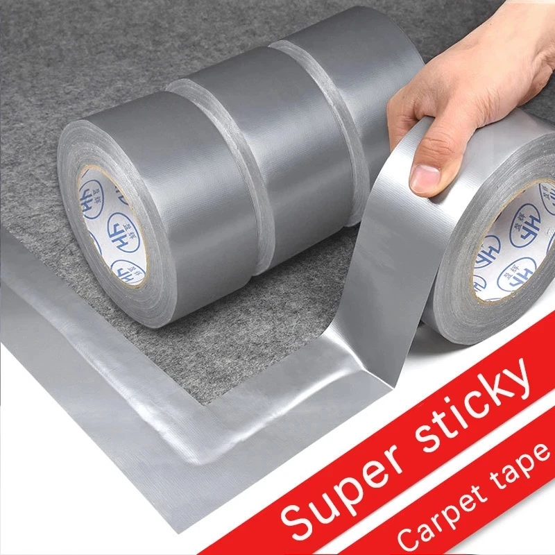 

10M Super Sticky Cloth Duct Tape Silvery Grey Adhesive Tape Carpet Floor Waterproof Tapes High Viscosity DIY Home Decoration