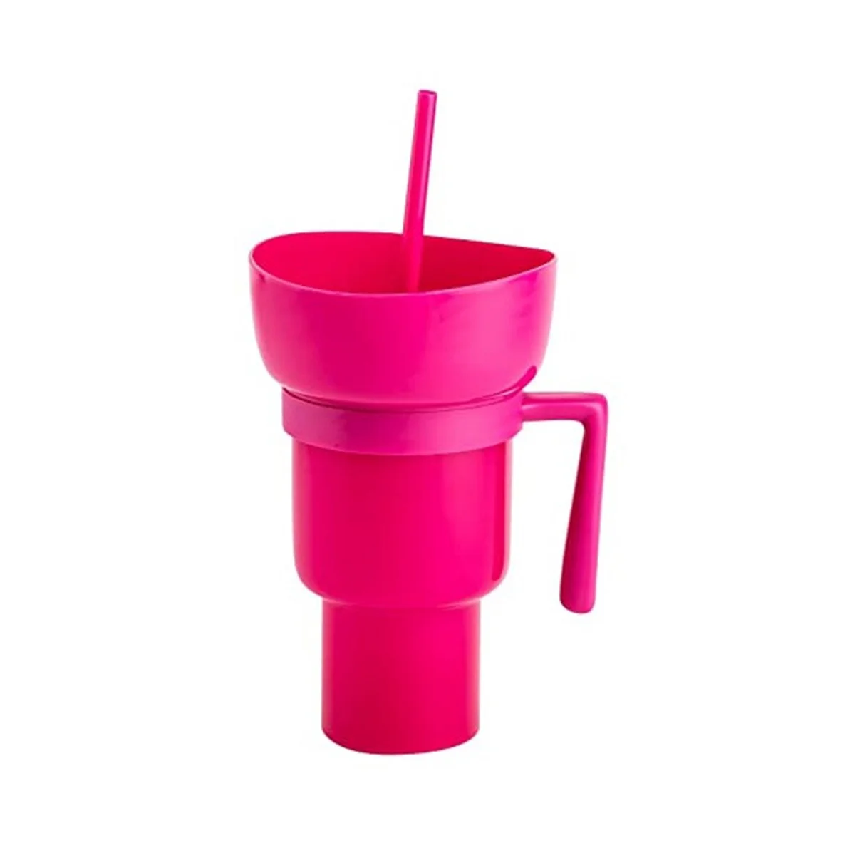 

1PC Stadium Tumbler Popcorn Large Cup Snack Cup Multifunctional Cups 1000Ml Pink