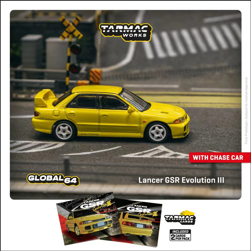 

PreSale TW 1:64 Lancer GSR Evolution III желтая Коллекционная литой модель автомобиля коллекционные игрушки Tarmac Works