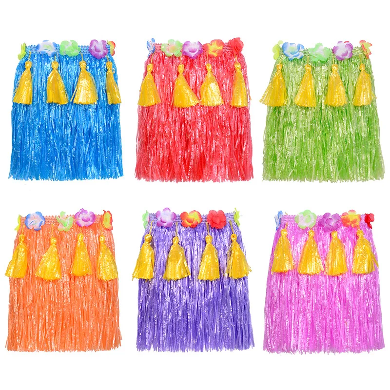 

Children's Hawaiian Skirt With Fringe Party Dress 40cm