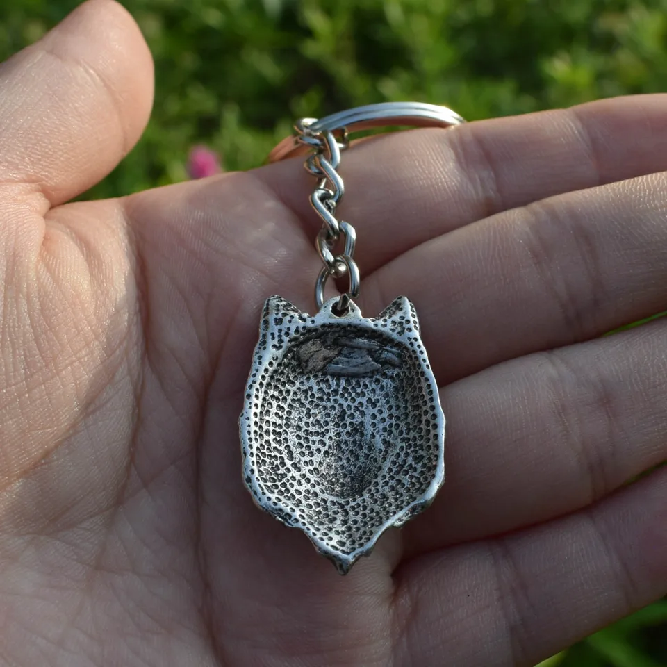 小物 ANIMAL HEAD KEYCHARM QDDollars Leopard Head Keychain for Women, Cute Cheetah Head