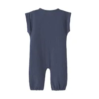 Summer Newborn Baby Romper Sleeveless Girl Boy Cotton Gauze Jumpsuit Solid Infant Soft Thin Gauze Cozy Rompers Pajamas 4