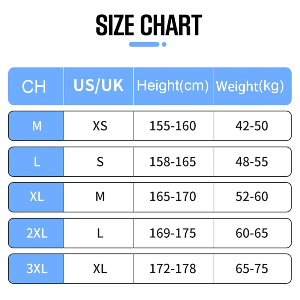 Women’s Quick-Dry Wetsuit – One-Piece Surf & Dive Sportswear size chart