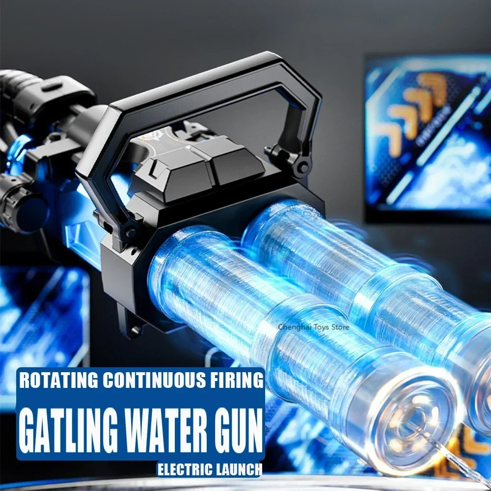 Gatling Electric Automatic Water Storage Gun Toys Portable Children Summer Beach Outdoor Fight Fantasy Toys for Boys Kids Game water guns water toy launcher