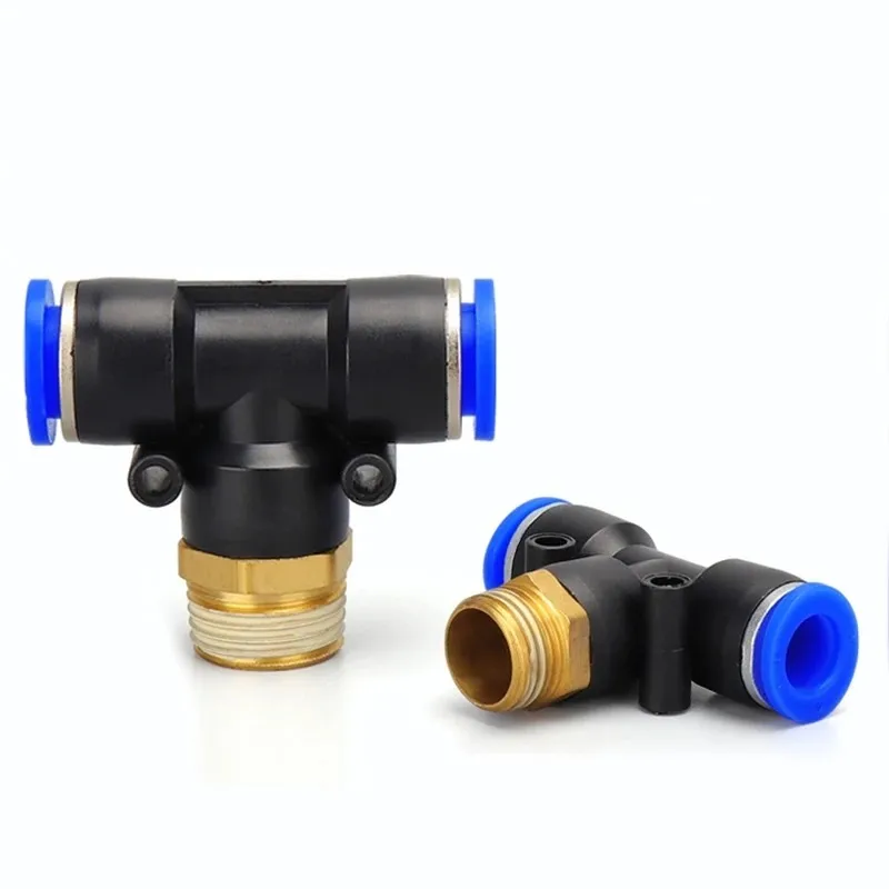 Description Picture 3 of item1PC Pneumatic Connector 4-m5 4-m6 4mm 6mm 8mm 10mm 12mm Fitting Male Thread 1/8 1/4 3/8 1/2 Air Fittings Quick Push