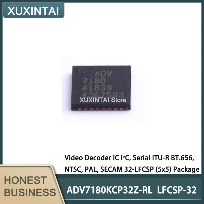 

5 шт./партия, новинка, оригинальный цифровой видеодекодер ADV7180KCP32Z IC I²C, серийная фотография BT.656, NTSC, PAL, SECAM 32-LFCSP (5x5)