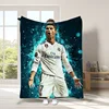 Cute Blanket CR7 Ronaldo Sofa Camp Nap Bedspread Soft Bicycle Blanket Fleece Home Textile Birthday Gift Blanket Bedroom Decor 2
