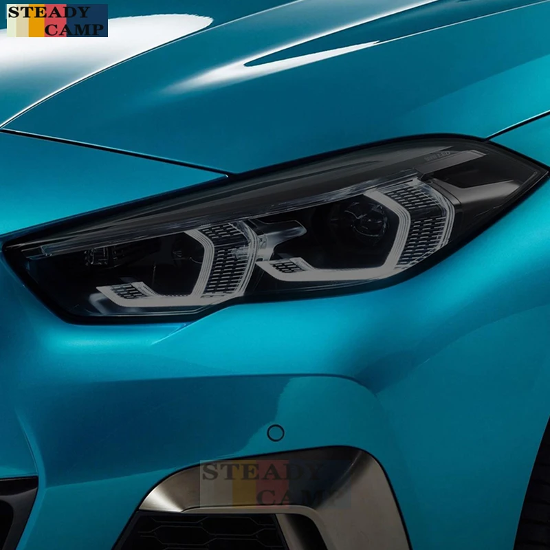 

2Pcs Car Headlight Protective Film Smoked Black Tint Wrap Vinyl Transparent TPU Sticker For BMW 2 Series F44 Gran Coupe M235i