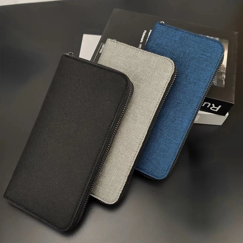 

Men Long Wallet Vintage Canvas Purse Coin Pouch Card Holder with Zipper Coin Pocket ID Card Driver License Case Zipper wallet