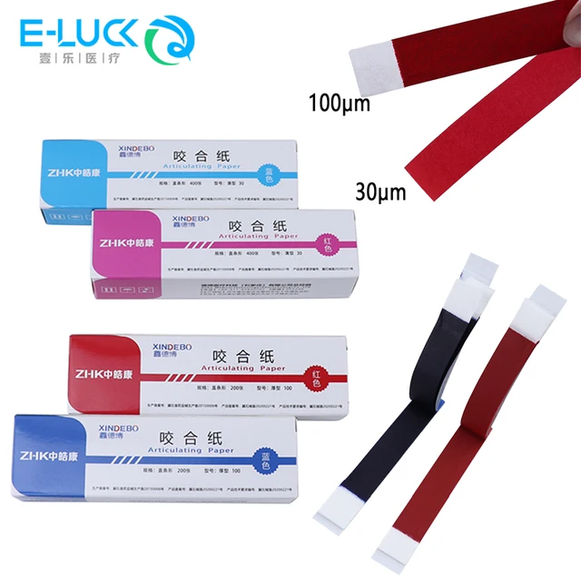 Dental Articulating Paper Strips Double-sided Bite Paper Oral Teeth Care Whitening Dentist Material Tools 1