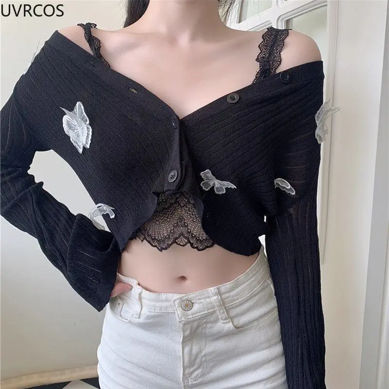 トップス Herlipto Butterfly V-Neck Cardigan CC302S05701B148_01.jpg?sw=550