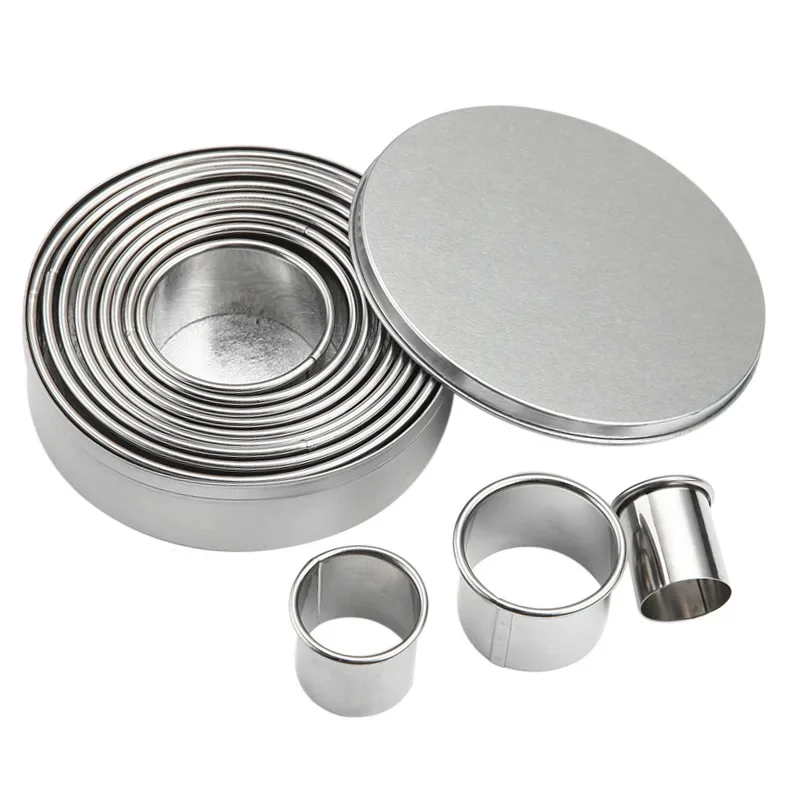 Stainless Steel Cake Cookie Cutter Baking Molds 12Pcs Set