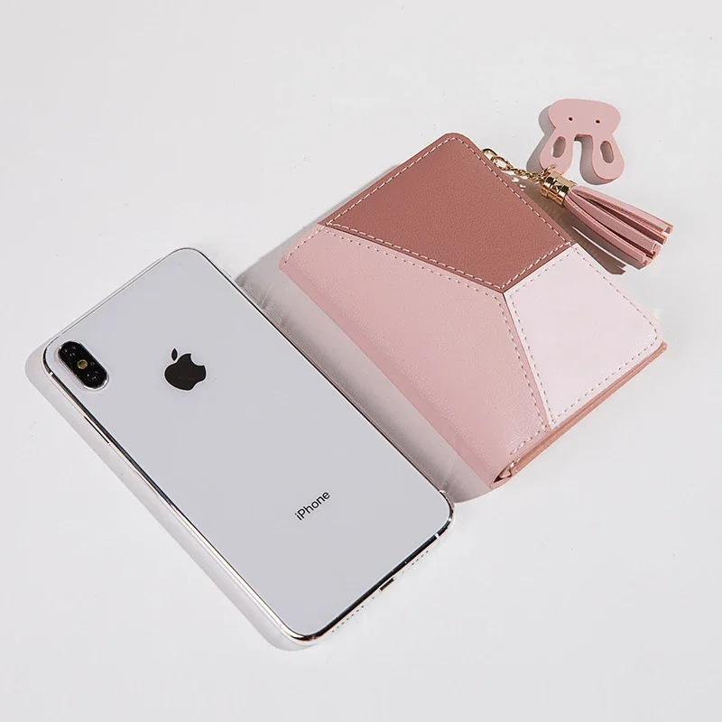 Women Fashion Short Wallet Coin Purse Card Holder Small Ladies PU Leather Wallet Female Two-fold Hasp Mini Cute Clutch Coin Purse Women Wallet Women Purse Women Coin Purse