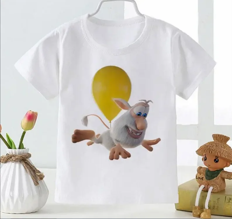 Cartoon Funny  Baby Clothes Pattern T-shirt Boys And Girls Soft White T Shirt Toddler Summer Fashion New Style Top Kids T Shirt 5