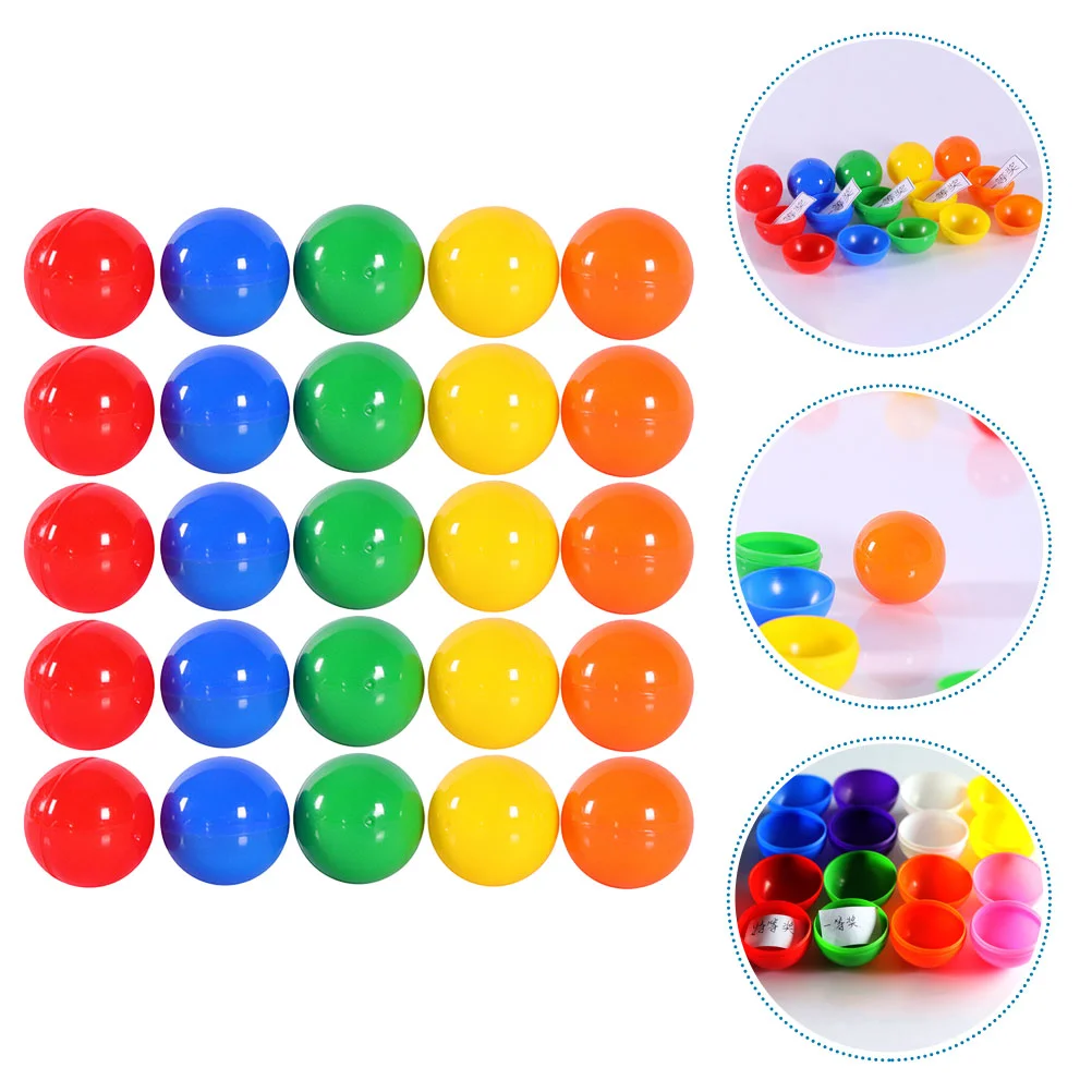 50 Pcs Lottery Ball Colored Picking Balls Plastic Small Game Props Hollow Party