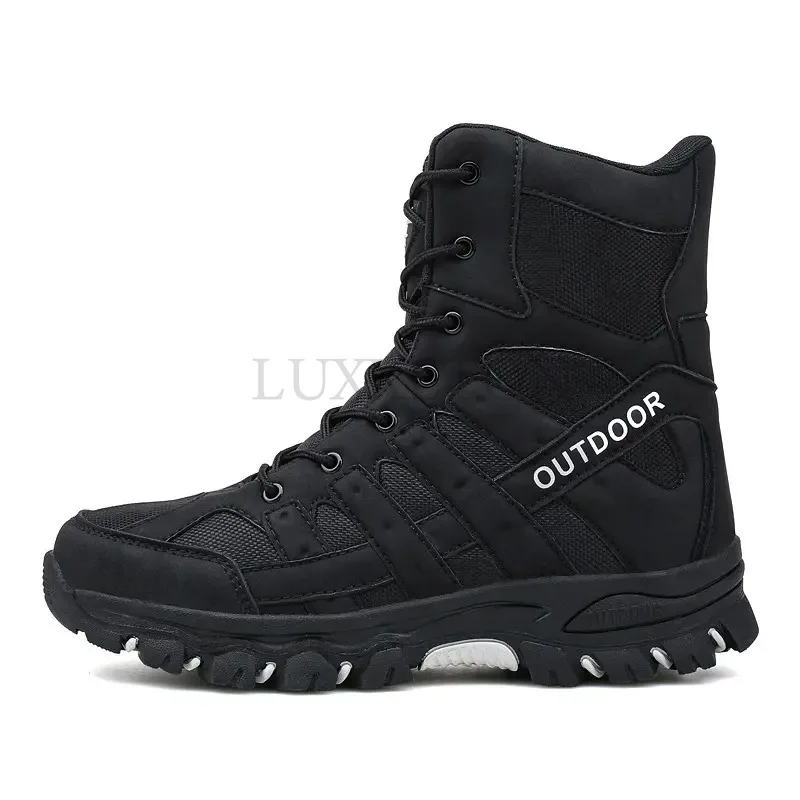 

2023 New Military Boots Outdoor Male Hiking Men Special Force Desert Tactical Combat Ankle Boots Men Work Boots