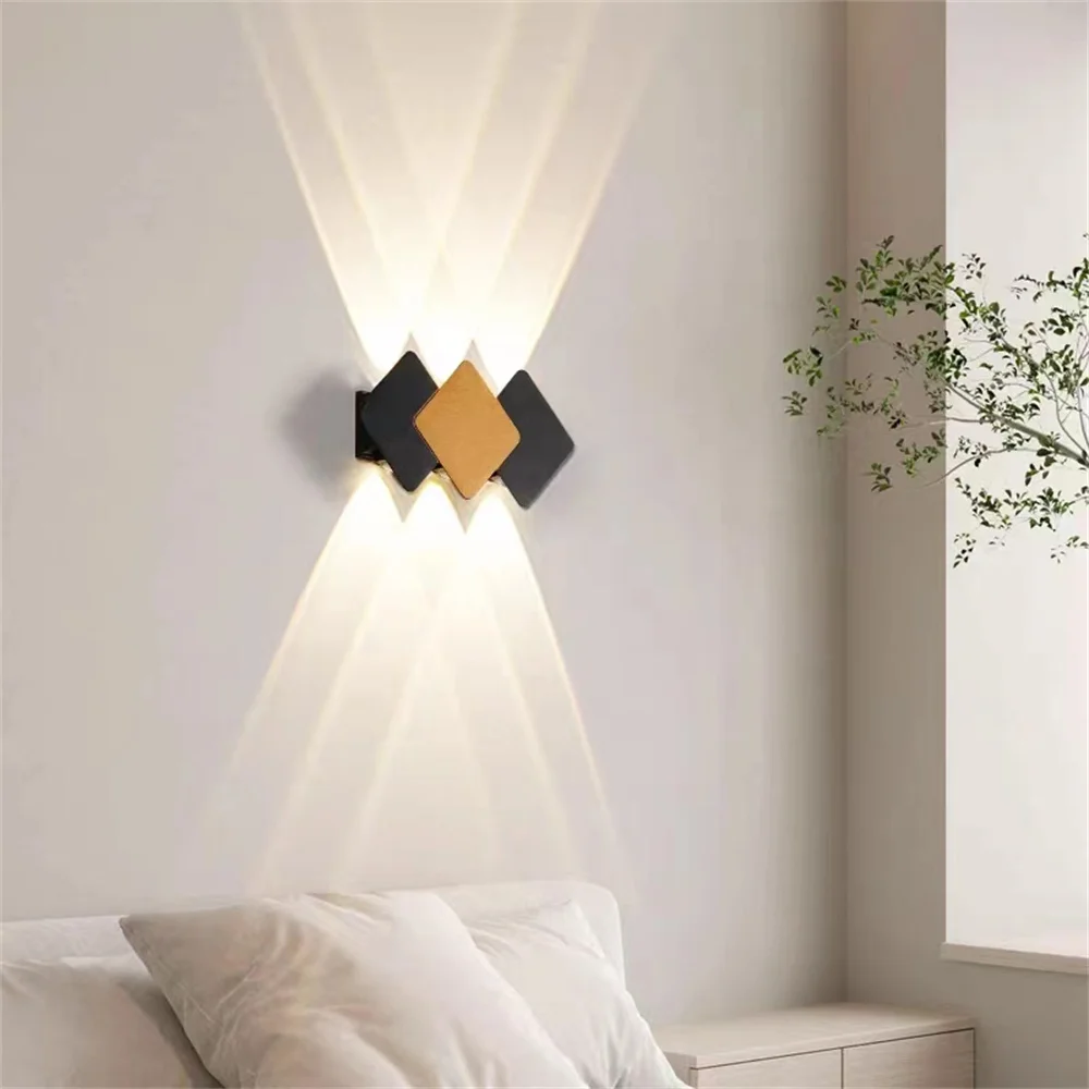 Indoor & OutdoorLED Waterproof Double-headed Wall Lamp Modern Modeling Lamp External Wall Pillar Courtyard Terrace Bedroom lamp
