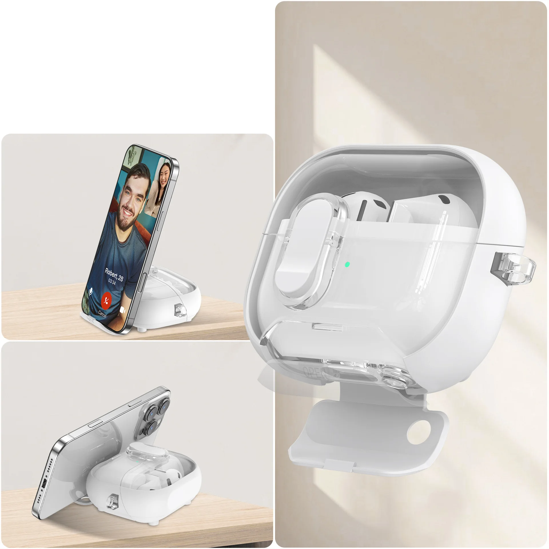 Secure Lock Protective Case with Phone Stand & Cleaning Kit
