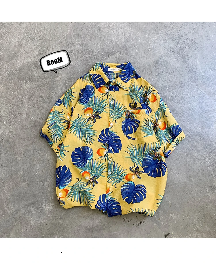 Privathinker Summer Men Casual Shirts Vintage Clothes Baggy Unisex Hawaiian Style Male Cardigan New Fashion Blouses Short Sleeve