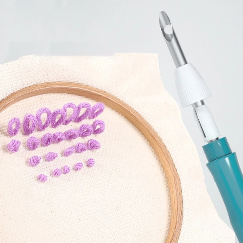 Punch Needle Adjustable Embroidery Punch Needle Pen Tool for Stitching Applique Embellishment DIY Sewing Accessories