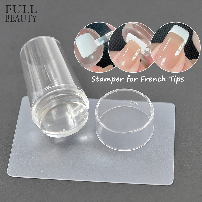 Tanio 2 sztuk silikonowe miękkie Stamper na francuskie paznokcie z sklep