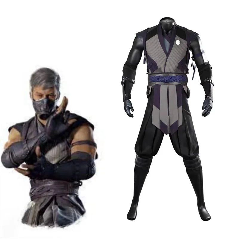 Gioco Mortal Kombat 1 Smoke Cosplay Costume Tuta Da Combattimento Set Completo Halloween Carnival Party Outfit