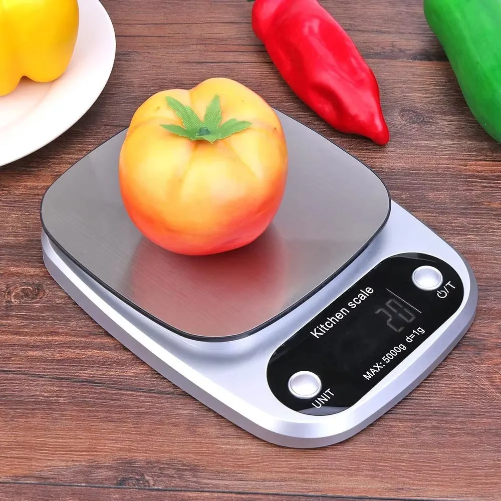 Electronic Scale Silver Kitchen LCD