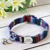 Personalized Nylon Cat Collar Quick Release Puppy Cats Collars Safety Breakaway Pet Kitten Necklace Free Engraved Adjustable 4