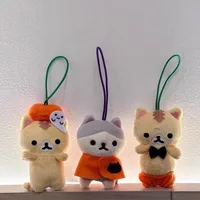 New Cute Halloween Corocoro Coronya Cat Plush Keychain Small Pandent Kids Stuffed Toys For Children 10CM 2