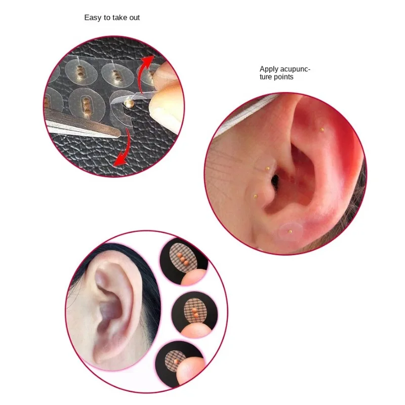 Description Picture 4 of item100pcs Ear Care Seeds Acupuncture Auricular Disposable Ear Stickers Massage Therapy Needle Patch Auricular Auriculotherapy