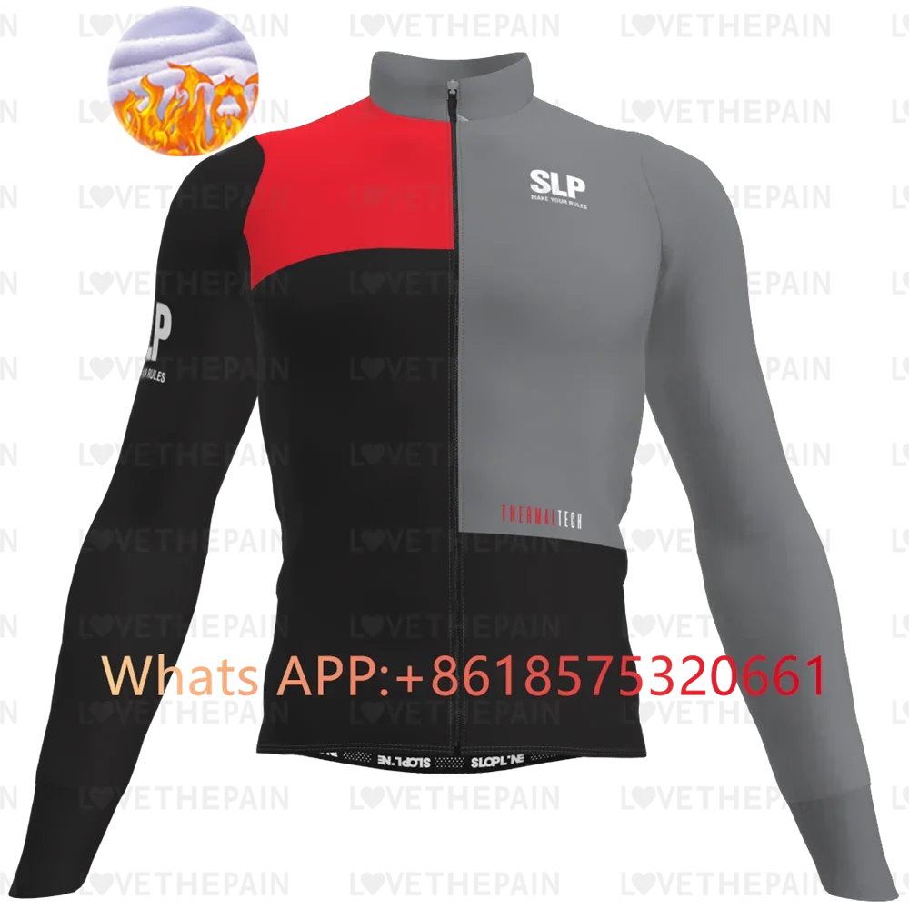 thumbnail image 1 of Slp SLOPLINE Team Ropa térmica de invierno para ciclismo, jersey para hombre, ropa cálida para exteriores, ropa para andar en bicicleta, mangas largas, ciclismo 2024, 1 of 4