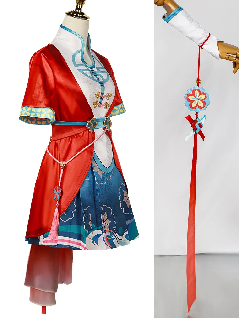 

Xishi cosplay costume game plays the role of the new season's skinned women's qipao, Linglong Zhen Wei COS Clothing