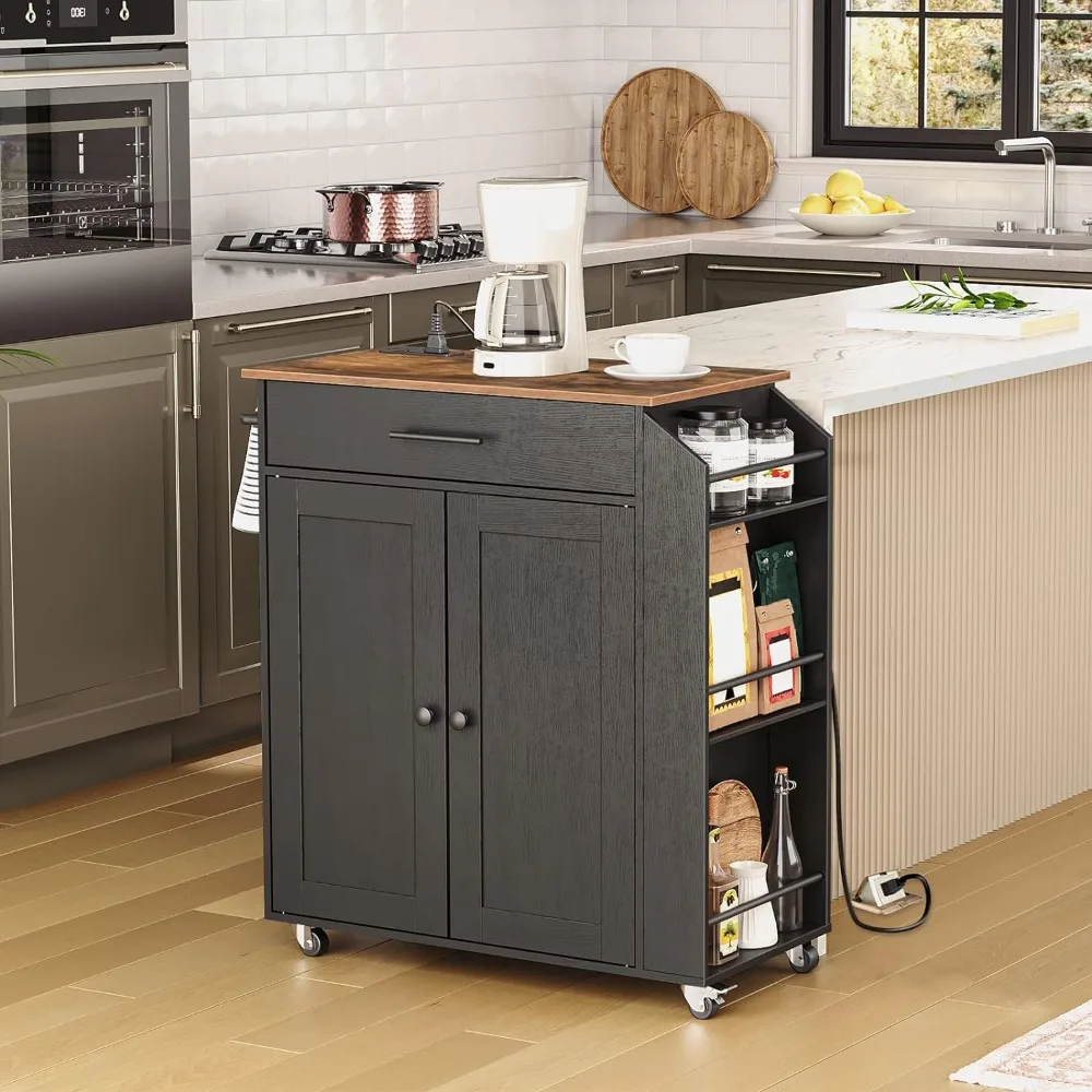 

Auxiliary Rolling Kitchen Cart on Wheels, Home Trolley, Kitchen and Dining Room Organizer, Storage Furniture, Free Shipping