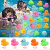 12/24/36/72 Pack Multicolor Mini Rubber Duck Bath Toy Colored Little Ducks 6