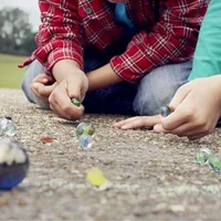 30PCS 1.4cm Children's Game Machine Checkers Yoyo Balls Colored Glass Beads Fish Tank Decoration Beads Glass Balls Game Pinballs 2