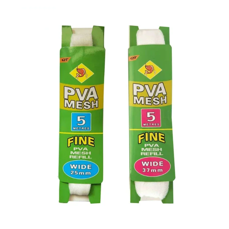 Fishing Net 5M Water Dissolving PVA Narrow Mesh Tube Net Carp Fishing Feeder Lures Refill Plunger Bar Tackle