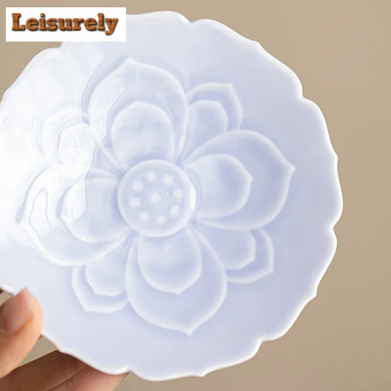 Lotus Flower Fruit Dishes Ancient Pastry Plate Cake Display Stand Food Dinner Plates Household Serving Tray Accessories Craft