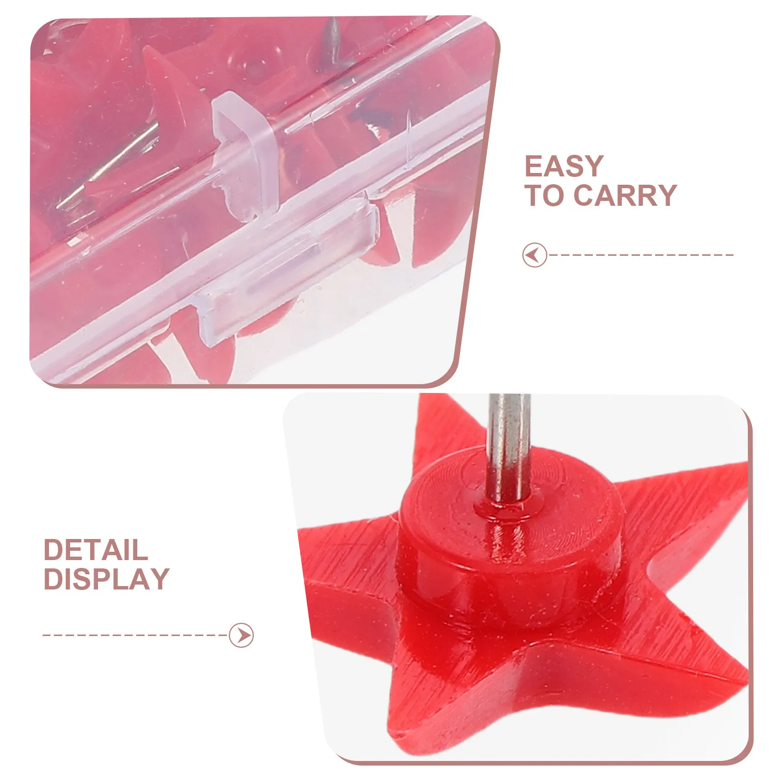 코르크 보드, 폼 패브릭 보드, 게시판, 메모 보드, 사무실, 가정, 학교 장 별 모양 푸시핀 50개