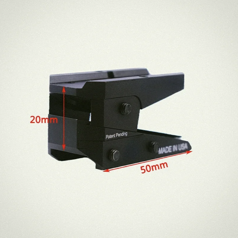 Picatinny Riser Mount Scope Mount Adapter Scope Riser Mount Tactical CNC Adjustable Height Slide Red Dot Riser Mount Raise Sight Adapter For t01 t02 Holosun