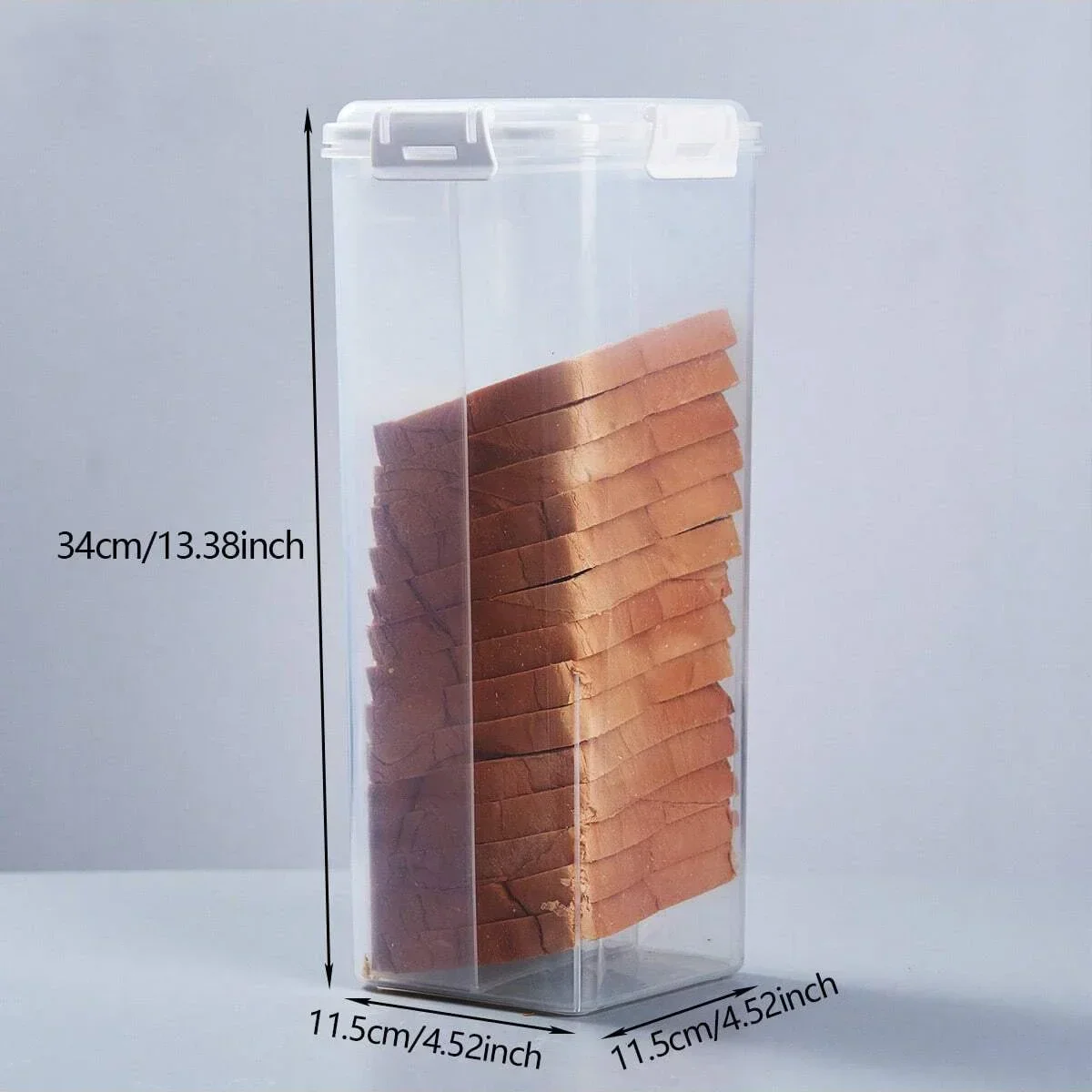 Bread Loaf Container Clear Airtight Box With Lid