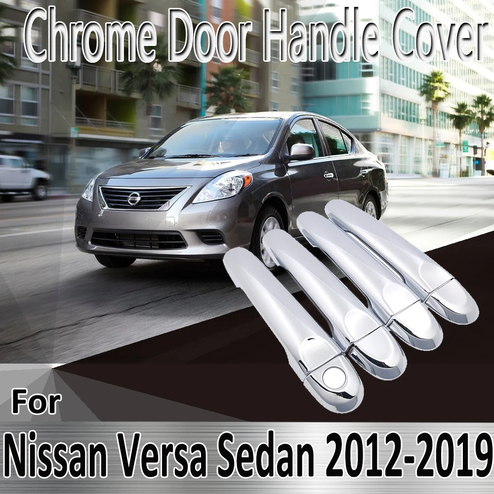 

Наклейки для Nissan Versa Sedan, hiso, Almera, Renault Scala 2012 ~ 2019, Декоративные Хромированные накладки на дверную ручку, Аксессуары для автомобилей