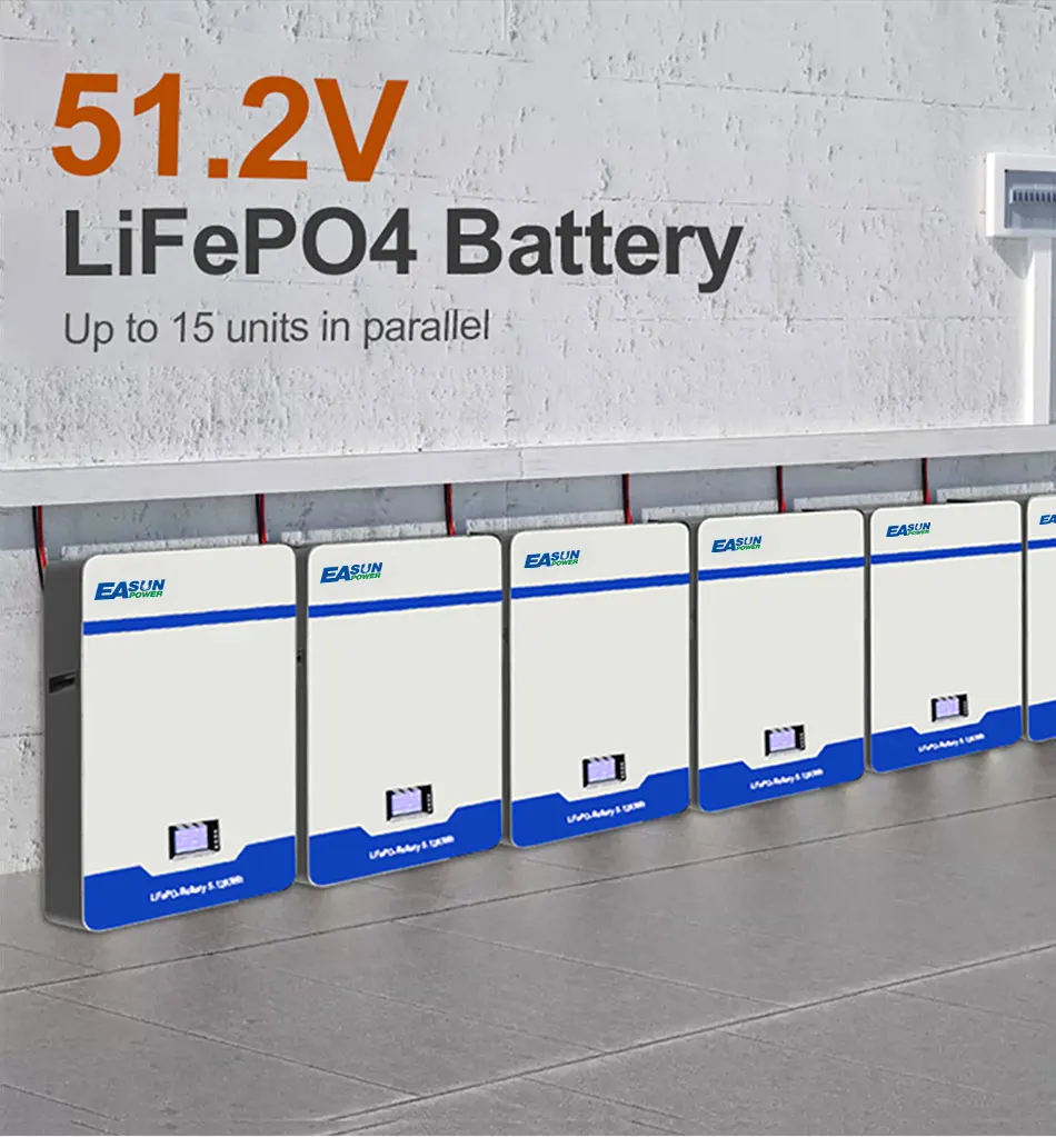 EASUN 300Ah/15kWh 200Ah/10kWh 100Ah/5kWh 48V 51,2V 16S Lifepo4 Lithium-Eisen-Akku parallel 6000+ Solar- und Heimenergie – Detail 13