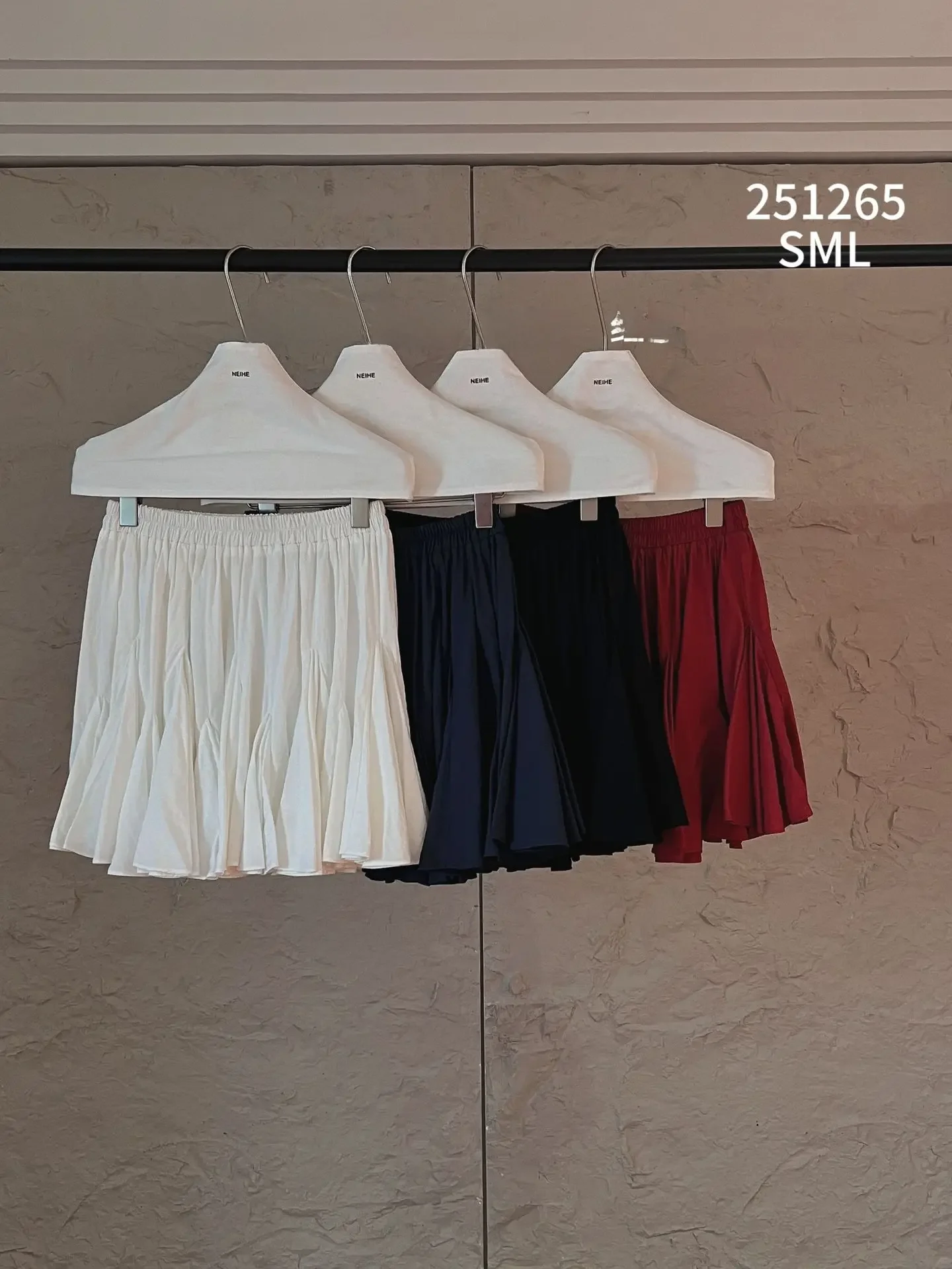 Minivestido con cintura elástica de Neihe para mujer, recién llegado, otoño 2023, falda plisada con doce filas, moda femenina