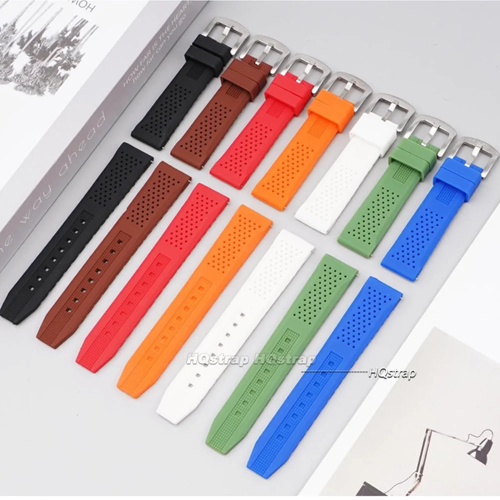 Breathable Silicone Quick Release Watch Strap - Soft Rubber Wristband Accessories