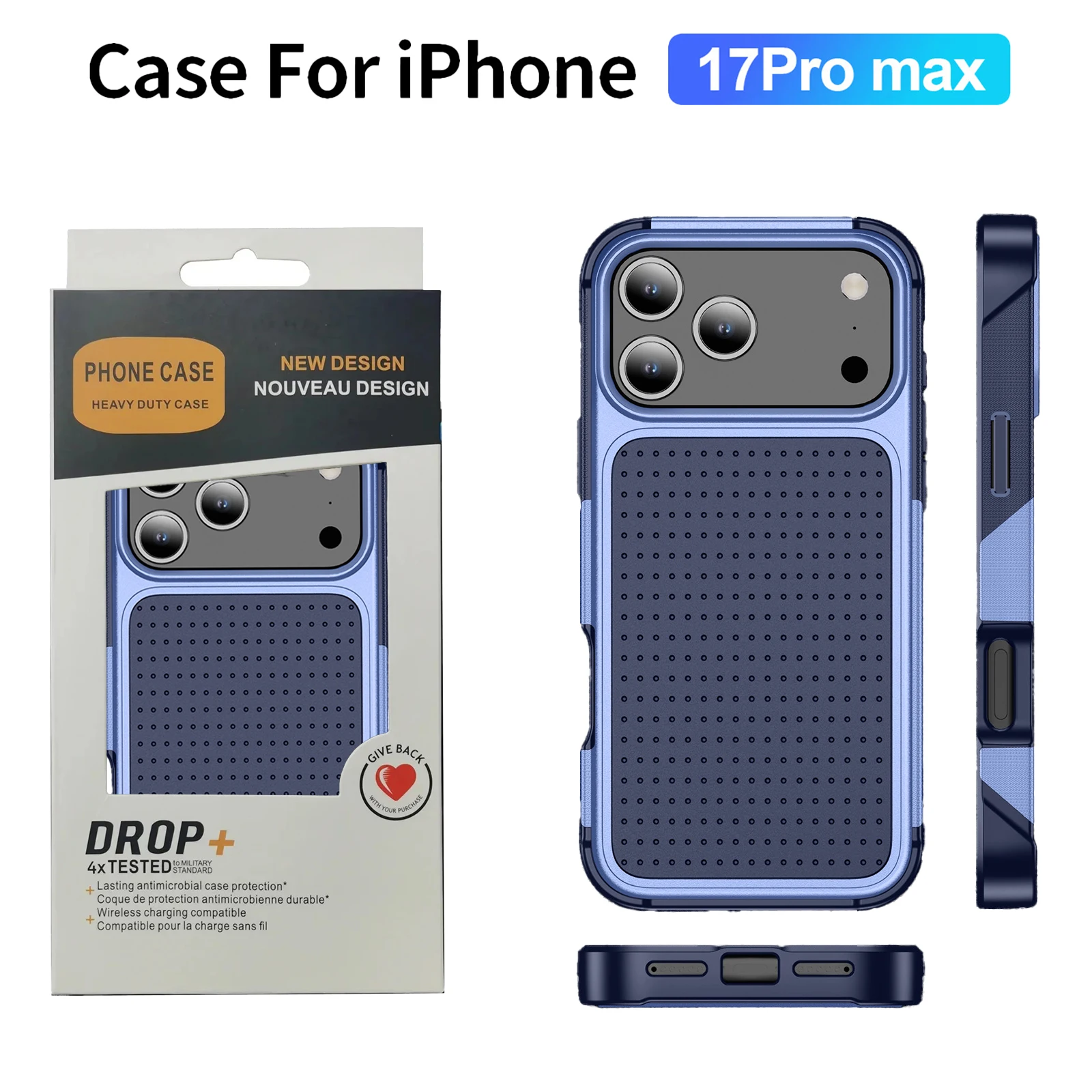 Enhanced Hybrid Armor Phone Case - Military Grade Protection with TPU+PC Anti-Drop Cover, Includes Packet Box