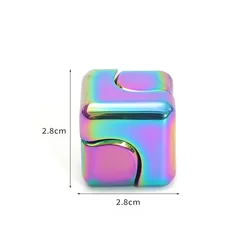 Premium Metal Fidget Spinner Cube - Ultimate Stress Relief and Sensory Desk Gadget (Colorful - 1pcs)