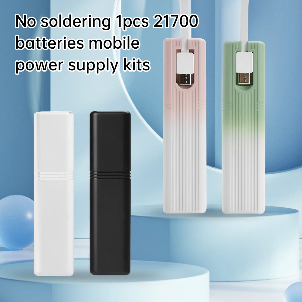 Mobile Power Bank Case DIY Kit 1*21700 Battery Storage Box Holder Type-C battery DIY box 10W Fast Charging battery storage box power bank case battery power bank box