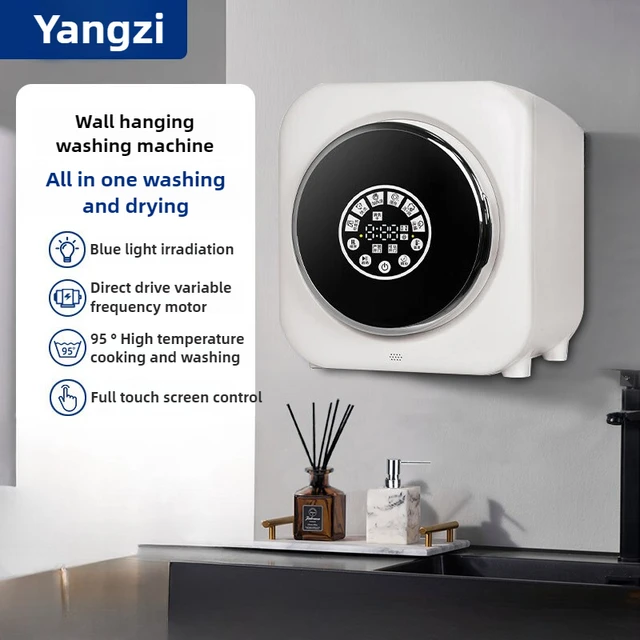 Machine à laver automatique pour sous-vêtements, chaussettes, mini lave-linge et sèche-linge mural pour bébé, petite machine à laver domestique tout-en-un 1